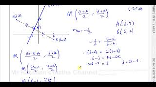 IGCSE Edexcel 4MA12H June 2023 Q25 Straight Line Graphs Perpendicular Bisector [upl. by Laehpar]