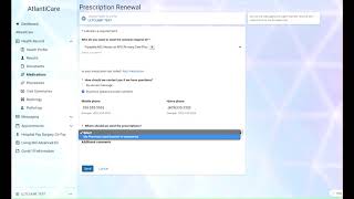 AtlantiCare HealtheLife Patient Portal Education  Medication Renewal [upl. by Eglanteen306]