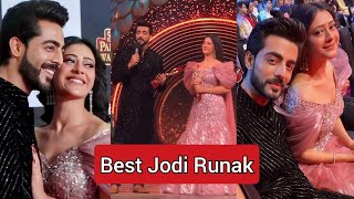 Jhanak Serial Hiba Nawab and Krushal Ahuja Win Best Jodi Award At Star Parivaar Awards [upl. by Leese]