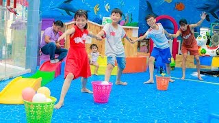 Kids Go to School Play Team Games with Color Balls Finger Family Songs Nursery Rhymes [upl. by Adnilreh]