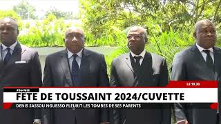 LE PRESIDENT DE LA REPUBLIQUE DENIS SASSOU NGUESSO FLEURIT LES TOMBES DE SES PARENTS [upl. by Mathilda]