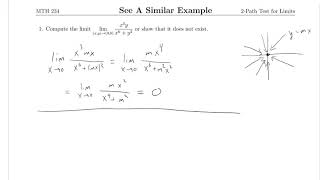 Two Path Test for Limits [upl. by Ia]