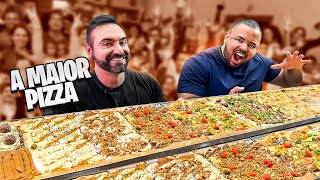 PIZZA DE MAIS DE 8 KILOS COM CorbucciEats  E UM SALVE PARA O CazeTV BUGANDO A PIZZARIA [upl. by Aicilak428]