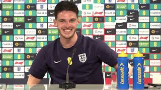 ENGLAND PRESS CONFERENCE Embargoed Section Declan Rice England v Spain Euro 2024 Final [upl. by Ledda]