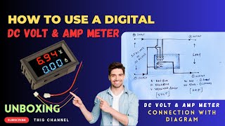 How To Use A Digital Dc Volt amp Amp Meter Volt amp Amp Meter Connection With DiagramKs Project lab [upl. by Yznel]