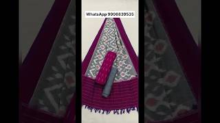 Ikat Mercerised cotton dress materials from pochampally weavers shorts trending handloom yt [upl. by Nomzed]