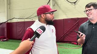 Alabama RB coach Robert Gillespie after fall practice [upl. by Patten]