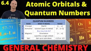 64 Quantum Numbers and Atomic Orbitals  General Chemistry [upl. by Oirelav356]