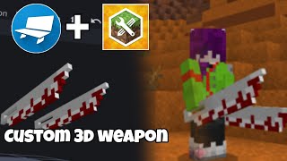 How to Create Your Own Custom 3D weapons Addon  Mcpe Addon Maker Tutorial [upl. by Aryad]