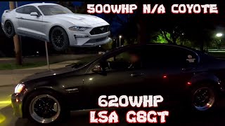 All motor Gutted E85 Coyote vs LSA G8GT [upl. by Addiel]