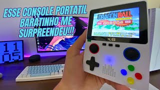 O MELHOR CONSOLE PORTATIL BARATINHO  X6 2023 [upl. by Simona]