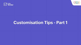 Zoho Writers customization tips [upl. by Home]