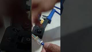 How To Crimp Network Cable With MetalShielded RJ45 PassThru Plugs  shortvideo  shorts [upl. by Enimzzaj]