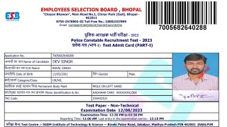 MP Police Admit Card 2023 Kaise Download Kare  How To Download MP Police Admit Card 2023 [upl. by Ardnohsal]