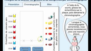 Simulation de Chromatographie sur couche mince [upl. by Sama]