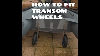 HOW TO FIT TRANSOM WHEELS TO A INFLATABLE BOAT SIB FISHING UK [upl. by Harlan]