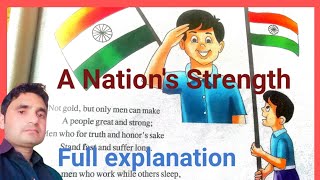 A Nations Strength poem Hindi Translate and Question Answers in English [upl. by Akeit]