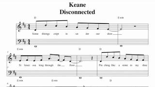 Keane  Disconnected Music sheet [upl. by Yci]