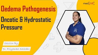 Oedema Pathogenesis  Oncotic amp Hydrostatic Pressure  Pathology  MedLive by Dr Priyanka Sachdev [upl. by Isolt]