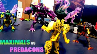 Maximals vs Predacons Transformers Beast Wars StopMotion [upl. by Harriott]