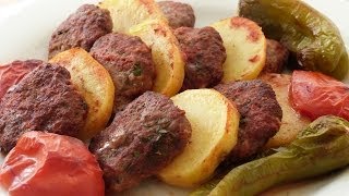 Fırında Köfte Patates Tarifi  Fırında Köfte Nasıl Yapılır [upl. by Larimore]