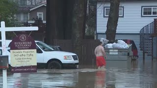 Flooding from heavy overnight rains impacts communities in Guerneville and Santa Cruz [upl. by Halla]