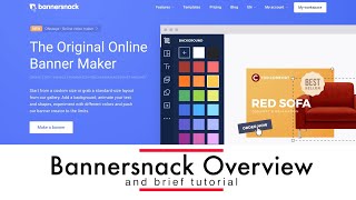 Bannersnack Overview and Brief Tutorial  DoItYourself Graphics amp Banners [upl. by Ayokahs]