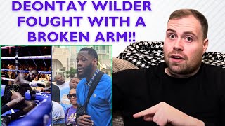 🤣DEONTAY WILDER CLAIMS HE FOUGHT ZHANG AND PARKER WITH A BROKEN ARM… [upl. by Cence637]