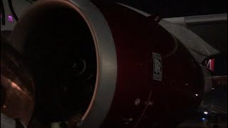 Virgin Atlantic A3501000 GVLUX Trent XWB loud engine start [upl. by Ambur]