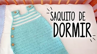 SACO DE DORMIR para bebé a crochet  tutorial PASO A PASO  Ahuyama Crochet [upl. by Queridas]