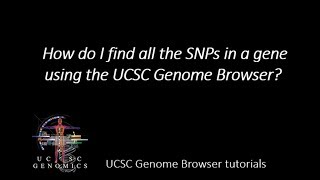 How do I find all the SNPs in a gene using the UCSC Genome Browser [upl. by Scever]