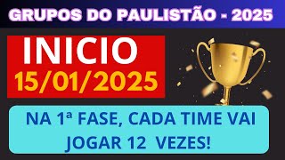 🔴 Grupos Definidos para o Paulistão 2025  Jogos de hoje paulistão2025 [upl. by Aznecniv]