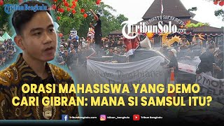 🔴LIVE  Orasi Mahasiswa yang Demo di Depan Balai Kota Solo Cari Gibran Mana Si Samsul Itu [upl. by Leiuqese]