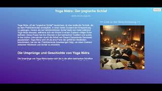 Yoga Nidra Der yogische Schlaf [upl. by Anaitit]