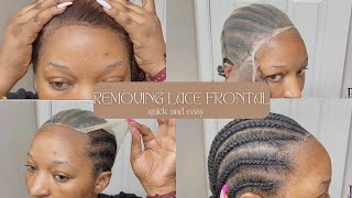 SAVE YOUR EDGES HOW TO REMOVE A LACE FRONTAL WIG INSTALL PROPERLY amp SAFELY [upl. by Arracot]