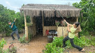 Amid the Storm What Will Happen to Single Mom and Huyens House During a Big Storm Heavy rain [upl. by Nal]