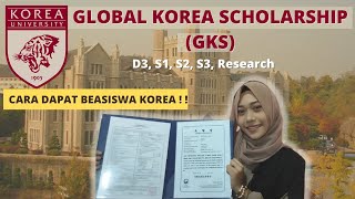 BEASISWA KOREA S1 S2 S3 PALING KOMPLIT GLOBAL KOREA SCHOLARSHIP GKS  Titha Monika [upl. by Aynotan]