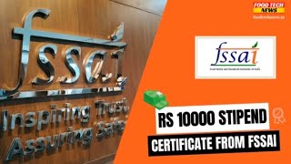 FSSAI 2024 Internship for Food Technology Students [upl. by Haugen]