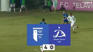 FC Telavi 40 FC Dinamo TbilisiCrystalbet EROVNULI LIGA 2024Matchday 2 [upl. by Eltsyek]