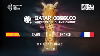 SPAIN vs FRANCE Male – ½ FINALS POS 14  Qatar OOREDOO World Padel Championship [upl. by Aillimac]