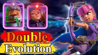 Best Deck No Skill Double Evolution Tournament Clash Royale [upl. by Arytal]