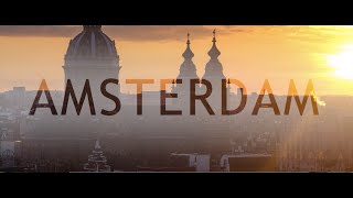 Travel Amsterdam in a Minute  Aerial Drone Video  Expedia [upl. by Kirtap839]