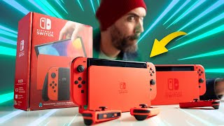 New Nintendo Switch OLED Mario Red Edition Unboxing [upl. by Ennybor]