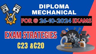 Diploma Mechanical 26Oct2024 exams strategy C16Sbtetc20c23DCEdiplomamechanical [upl. by Bergren]