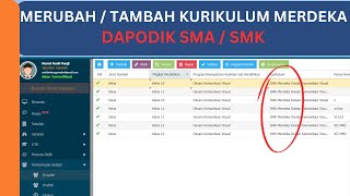 MEMBUAT ROMBEL KURIKULUM MERDEKA DI DAPODIK SMA SMK [upl. by Masterson]