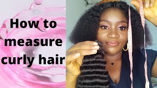 How to measure curly length hair extensionDIYyoutubegrowth diyvideos [upl. by Namsu]