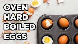 Oven Baked Hard Boiled Eggs for Easy Peel  by MOMables [upl. by Esnahc]