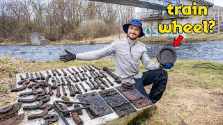 Interesting Finds Magnet Fishing under the Railway [upl. by Alaj]