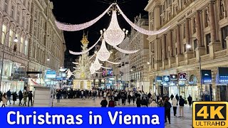 Vienna Christmas 2024 🇦🇹 4k Wonderful Christmas Lights in Vienna  Walking Tour 2024 [upl. by Nonnaer931]