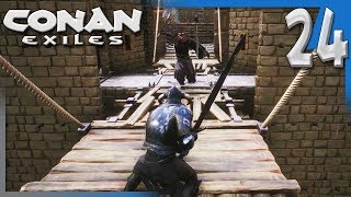 ATTACKED amp MAKING A MAP ROOM  Conan Exiles Multiplayer Gameplay S4E24 [upl. by Kerr569]